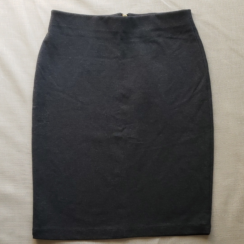 Philosophy Dark Gray Pencil Skirt